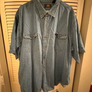 Route 66 Blue Casual Button Down Shirt Relaxed Fit